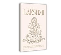 The Art of The Hindu Goddess Lakshmi Canvas Poster Wall Art Decor Print Picture Paintings for Living Room Bedroom Decoration 16x24inch(40x60cm)