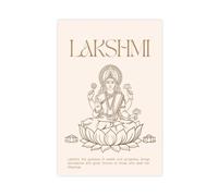 The Art of The Hindu Goddess Lakshmi Canvas Poster Wall Art Decor Print Picture Paintings for Living Room Bedroom Decoration 12x18inch(30x45cm)