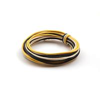 The Art Of Tone Gavitt Pushback Cloth Wire for Electric Guitar, 22 AWG Pre-tinned Stranded Copper Wire, 6 feet of Each Color, Black/White/Yellow