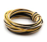 The Art Of Tone Gavitt Pushback Cloth Wire for Electric Guitar, 22awg Pre-tinned Stranded Copper Wire, 10 feet of Each Color, Black/White/Yellow