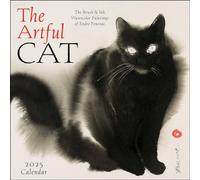 The Artful Cat 2025 Wall Calendar: Brush & Ink Watercolor Paintings by Endre Penovác