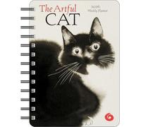The Artful Cat 2026 Weekly Planner Calendar: Brush and Ink Watercolor Paintings