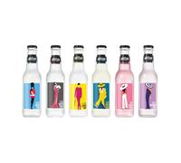 The Artisan Drinks Company Tonic Water Taster Pack - 200mlx6 Bottles - Gin and Tonic Mixers - Classic London, Skinny London, Yuzu Tokyo, Pink Citrus, Violet Blossom & Agave Lemon Flavours
