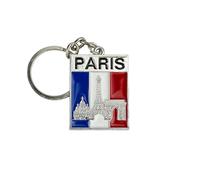 THE ARTISAN'S WHISPER Paris Eiffel Tower Keychain, French Flag Keyring, France Pride Key Ring, Gift For Paris Traveler France Lover, Arc De Triomphe Bag Charm, French Travel Souvenir Key Accessory