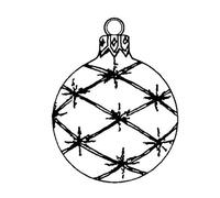 The Artistic Stamper Round Wire Bauble Unmounted Stamp, Black/ White
