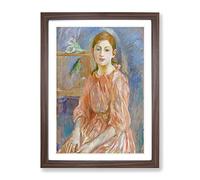 The Artist'S Daughter By Berthe Morisot Classic Painting Framed Print | A3 Walnut Framed Wall Art | Ready to Hang | Classic Historical Picture | Living Room Bedroom Lounge Office