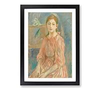 The Artist's Daughter by Berthe Morisot Framed Print | A2 Black Framed Wall Art | Ready to Hang | Modern Nature Picture | Living Room Bedroom Lounge Office