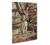 The Artist's Dog By Henri De Toulouse-Lautrec Canvas Print for Living Room Bedroom Home Office Décor, Wall Art Picture Ready to Hang, 30 x 20 Inch (76 x 50 cm)