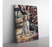 The Artist'S Dog By Henri De Toulouse Lautrec Classic Painting Canvas Wall Art Print Ready to Hang, Framed Picture for Living Room Bedroom Home Office Décor, 76x50 cm (30x20 Inch)