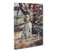 The Artist'S Dog By Henri De Toulouse Lautrec Classic Painting Canvas Wall Art Print Ready to Hang, Framed Picture for Living Room Bedroom Home Office Décor, 20x14 Inch (50x35 cm)