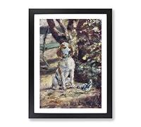 The Artist'S Dog By Henri De Toulouse Lautrec Classic Painting Framed Print | A3 Black Framed Wall Art | Ready to Hang | Classic Animal Picture | Living Room Bedroom Lounge Office