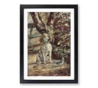 The Artist's Dog by Henri De Toulouse-Lautrec Framed Print | A2 Black Framed Wall Art | Ready to Hang | Modern Animal Picture | Living Room Bedroom Lounge Office