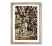 The Artist's Dog by Henri De Toulouse-Lautrec Framed Print | A2 Oak Framed Wall Art | Ready to Hang | Modern Animal Picture | Living Room Bedroom Lounge Office