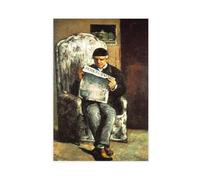 The Artist's Father Reading His Newspaper Paul Cezanne Canvas Art Poster And Wall Art Picture Print Modern Family Bedroom Decor Unframe 24x36inch(60x9