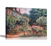 The Artists House a tGiverny By Claude Monet Canvas Pictures Framed Prints Wall Art Home Office Work Framed Hanging Artwork 51 x 38cm (20 x 15 inches)