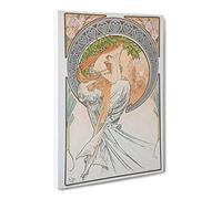 The Arts Poetry Vol.2 By Alphonse Mucha Canvas Print | Gallery Wrapped 30mm Frame Wall Art | 24x16 inches | Ready to Hang | Classic Picture | Living Room Bedroom Lounge Office