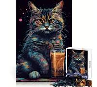 The Asheera Cat Coffee 1000 Pieces Puzzles for Teenagers Boost Recall Relaxing Fun Accurate Edge Thoughtful Gift (50x75cm)