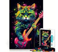 The Ashera Cat Dark Jigsaw Puzzles for Teenagers 1000 Piece Pure Logic Toy Quiet Calm Clean Cut Wall Art Decor (50x75cm)