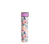 The Asobu Skinny Mini 8oz Fashionable Double Walled Stainless Steel Insulated Pocket Sized Flask (Floral)