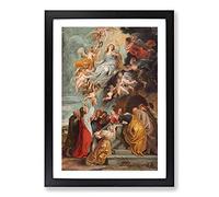 The Assumption of The Virgin by Peter Paul Rubens Framed Print | A2 Black Framed Wall Art | Ready to Hang | Modern Nature Picture | Living Room Bedroom Lounge Office