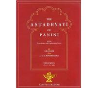 The Astadhyayi of Panini: Volume X