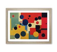 The Astonishing Modern Abstract Art Framed Wall Art Print A2 Oak