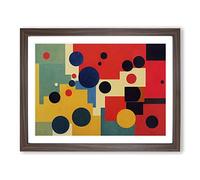The Astonishing Modern Abstract Art Framed Wall Art Print A2 Walnut