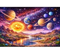 The Astral Frontier - 1000 Piece Jigsaw Puzzle for Adults 14+ - Colourful Premium Puzzle - 1.8mm Precision Cut Pieces - 70x50cm - Poster Included - Gift for Puzzle Lovers - Bee Busy Puzzles