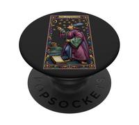 The Astrologer Studying Stars Planets Antique Tarot PopSockets Adhesive PopGrip