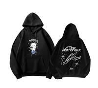 THE Astronaut Hoodies SEOK JIN Sweatshirt Unisex For K-pop Fans(Black-thick,XL)