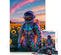 The Astronauts Golden Hou Jigsaw Puzzles for Teenagers 1000 Piece Raise Memory Leisure Time Clean Edge Lovely Present (38x26cm)