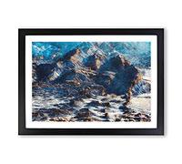The Atacama Desert Chile Painting Framed Print | A2 Black Framed Wall Art | Ready to Hang | Modern Landscape Picture | Living Room Bedroom Lounge Office