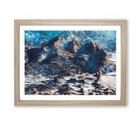 The Atacama Desert Chile Painting Modern Art Framed Print | A3 Oak Framed Wall Art | Ready to Hang | Modern Landscape Picture | Living Room Bedroom Lounge Office