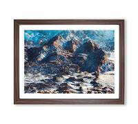 The Atacama Desert Chile Painting Modern Art Framed Print | A3 Walnut Framed Wall Art | Ready to Hang | Modern Landscape Picture | Living Room Bedroom Lounge Office