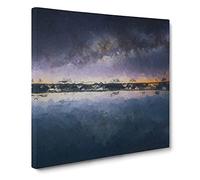 The Atacama Desert in Chile in Abstract Modern Canvas Wall Art Print Ready to Hang, Framed Picture for Living Room Bedroom Home Office Décor, 14x14 Inch (35x35 cm)