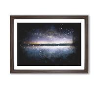 The Atacama Desert in Chile Paint Splash Framed Print | A2 Walnut Framed Wall Art | Ready to Hang | Modern Landscape Picture | Living Room Bedroom Lounge Office