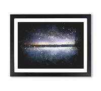 The Atacama Desert In Chile Paint Splash Modern Art Framed Print | A4 Black Framed Wall Art | Ready to Hang | Modern Landscape Picture | Living Room Bedroom Lounge Office