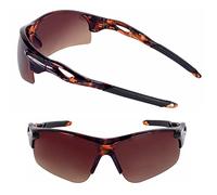 "The Athlete" 2 Pair of Precision Sport Wrap Bifocal Sunglasses - Reading Sunglasses for Men and Women - Tortoise - 2.00