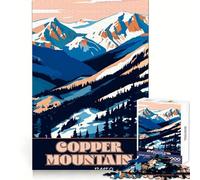 The Athlete's Mountain - Copper Mountain Jigsaw Puzzles 1000 Piece for Adults Mental Logic Toy Peaceful Fun Firm Cut Cherished Gift (38x26cm)
