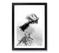 The Atlantic Puffin Bird in Abstract Framed Print | A2 Black Framed Wall Art | Ready to Hang | Abstract Fantasy Picture | Living Room Bedroom Lounge Office