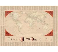 The Atlas of True Names Laminated World Wall Map (40" x 28")