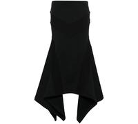 The Attico asymmetric cotton midi skirt - Black 36-38-40-42
