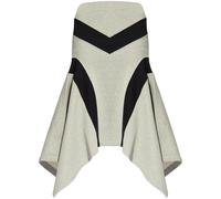 The Attico asymmetric cotton midi skirt - Grey 36-38-40-42