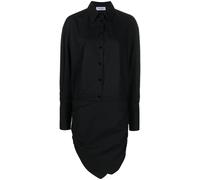 The Attico asymmetric-hem shirt dress - Black 38-42-44