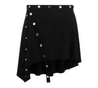 The Attico button-embellished asymmetric miniskirt - Black 42