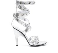The Attico Cosmo leather sandals - Silver 36-38