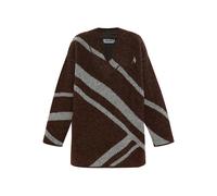 The Attico diagonal-stripe sweater - Brown 36-38-40