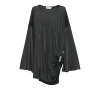 The Attico draped bell-sleeve asymmetric dress - Grey 40-42-44