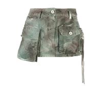 The Attico Fay camouflage-pattern cargo miniskirt - Green 25-26-27-28