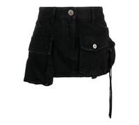The Attico Fay cargo denim miniskirt - Black 26-28
